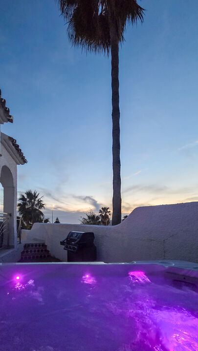 Jacuzzi at dusk